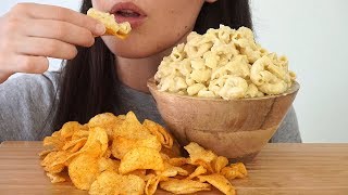 ASMR Eating Sounds Vegan Mac amp Cheese and Chips No Talking [upl. by Laurianne]