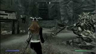 Skyrim Ichigos swords amp Vasto Lorde Bleach Mods [upl. by Nitsid]