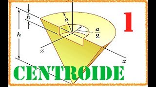 ESTATICA  centroide de un volumen  compuesto  ejercicio 5 97 PARTE 1 [upl. by Eriuqs]