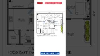 40x30 House Plan  North West Face House Plan as per Vastu  1200 Sqft  133 Gaj 40 by 30 ka Naksha [upl. by Agathy834]