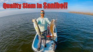 Big Redfish Snook And Sea Trout A Perfect Day Of Fishing In Sanibel Island FL [upl. by Bevis472]