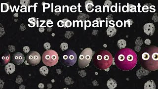 Dwarf planet candidates size comparison [upl. by Barstow]