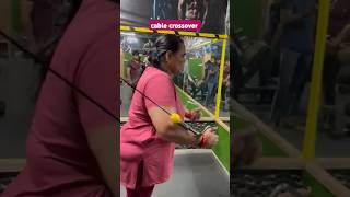 chest workout  cable crossover weightlossjourney gymmotivation chestworkout shorts trending [upl. by Nohtahoj]