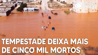 Tempestade deixa mais de cinco mil mortos na Líbia [upl. by Thorin]