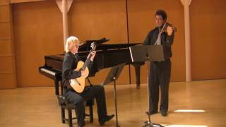 MGiuliani guitar amp violin Pieces faciles op74 no5 MPasieczny amp IWatson Duo [upl. by Annohsat906]