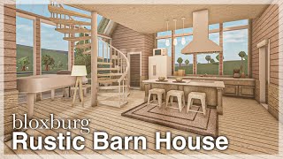 Bloxburg  Rustic Barn House Speedbuild interior  full tour [upl. by Otsenre]