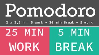 Pomodoro Technique  Tekniği 2 x 25 h  5 work  30 min Break  5 work [upl. by Daly]