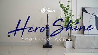 3in1 Sweep  Mop  Vacuum  NESH HeroShine Smart Floor Washer OneClick Solution [upl. by Aikas]