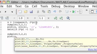 MATLAB Command Line Plotting Part 3 [upl. by Eelrebmyk]