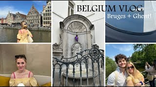 🇧🇪 BELGIUM VLOG  Bruges amp Ghent day trip  travel home ☀️ [upl. by Aiela721]