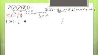 CSE 20  Power set of empty set example PPP [upl. by Eecats]