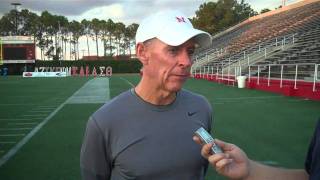 Nicholls State University Head Football Coach Charlie Stubbs Post Practice Comments  Nov 9 2010MP4 [upl. by Nerrol]