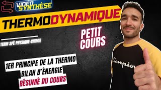 TERM SPÉ PHYSIQUE THERMODYNAMIQUE 1er PRINCIPE ET BILAN DÉNERGIE EXPLICATIONS SIMPLES [upl. by Yelhak]