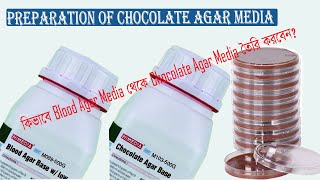 Chocolate Agar Media Preparation  Chocolate Agar Media Preparation Procedure full Bangla [upl. by Netsrijk480]