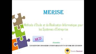 Merise université McdDictionnaire d donnéesGESTION DES DOSSIERS COMPTABLES D’UN CENTRE DE GESTION [upl. by Retsof687]