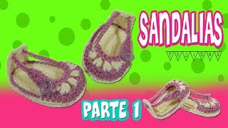 Sandalias o Huaraches tejidos a crochet modelo verano  parte 12 [upl. by Oynotna]