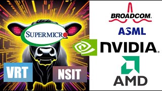 AI CHIPS CARRY STOCKS NVIDIA SMCI BROADCOM ASML AMD NSIT AND VRT WITH CHARTS AND PREDICTIONS [upl. by Ardnek416]