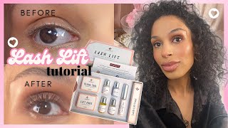 HOW TO DO A LASH LIFT AT HOME  BEGINNER FRIENDLY TUTORIAL [upl. by Noryv]