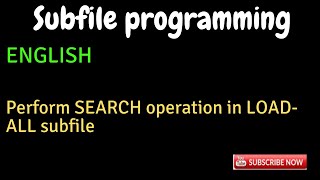 IBM i AS400 Tutorial iSeries System i Perform subfile searchSearch record in a Load All subfile [upl. by Ayortal628]