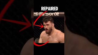 👺during a match the fighter repaired his broken nose using his hand PewDiePie ufc mma boxing [upl. by Aninahs]