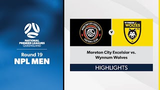 NPL Men Round 19  Moreton City Excelsior vs Wynnum Wolves Highlights [upl. by Wernher]