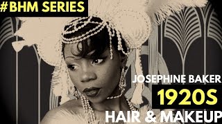 Black History Month Series Josephine Baker 1920s HairampMakeup Tutorial [upl. by Aihsel936]