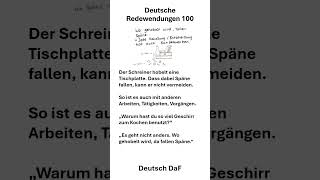 Deutsche Redewendungen 100 deutsch sprache sprachenlernen german lerndeutsch [upl. by Ahsiekram]