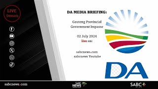 DA media briefing on Gauteng Province impasse [upl. by Soirtemed367]