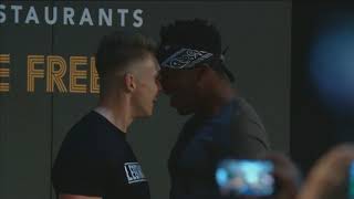 KSI AND JOE WELLER FIGHT ON STAGE [upl. by Daitzman]