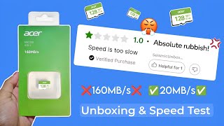 Acer MSC300 UFS1 SD CARD UNBOXING amp 😤SPEED TEST [upl. by Zebada157]