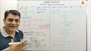 Part 16 Packing Efficiency of CCP amp Derivation Cubic Closed Packing FCC  Solid State Chemistry [upl. by Ardnait583]