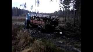 MTZ80 mežāKoknesē  MTZ80 with frontwheel drive in forest KokneseLatvija [upl. by Tann]