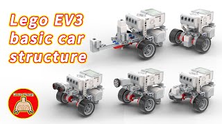 LEGO EV3 basic car structure 8 ways to use  with tutorial  Lego ev3 45544 [upl. by Nannah]