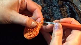 Mini citrouille au crochet pas à pas Tutoriel étape 23 Par Le fil dEléa [upl. by Kokaras]