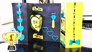 Happy Fathers Day Card l DIY Easy Card For Father l Beautiful Handmade Greeting Card l Tutorial [upl. by Anitsirhk49]