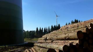 Windkraftgeräusch am Fuße der 23 MW Anlage im Hohen Vogelsberg [upl. by Rosalinda]