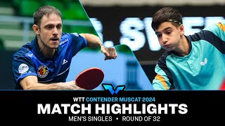 Ovidiu Ionescu vs Benyamin Faraji  MS R32  WTT Contender Muscat 2024 [upl. by Yelah]