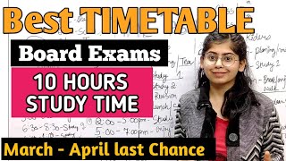 BEST Timetable for Board EXAM Class 10 amp 12  On Demand According to Your Need [upl. by Julie]