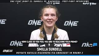 ONE Fight Night 22 Smilla Sundell postfight interview [upl. by Eryn658]