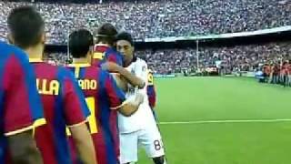 FC Barcelona Vs AC Milan Ronaldinho Return of the King 25 08 10 YouTube [upl. by Karel540]