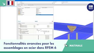 Matinale de Dlubal Software  Fonctionnalités avancées pour les assemblages en acier dans RFEM 6 [upl. by Pepillo939]