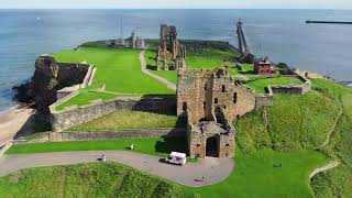 Discover Tynemouth Priory and Castle on the cliffs of the North Sea by drone [upl. by Pliner]