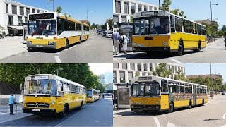 Historische Busse auf der Linie 44 in Stuttgart am 1 Juli 2018 [upl. by Essined]