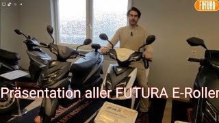 Vorstellung aller ERoller von Elektroroller Futura neuer Showroom [upl. by Caputto931]