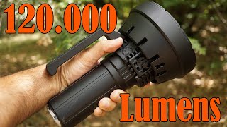 Imalent SR32 120000 Lumens  The Worlds Most Brightest Flashlight 2023 Comparison Imalent MS18 [upl. by Sussman420]