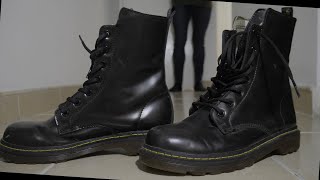 DR MARTENS Boots on feet walkig [upl. by Corbin]