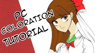 Manga zeichnen Tutorial Pc Coloration Deutsch Teil 1 Grundfarben [upl. by Trotta]