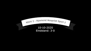 NSVV 2  Rijnmond Hoogvliet Sport 2 10102020 [upl. by Ezaria]