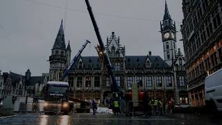 Timelapse Broche Ayşe Erkmen amp HD 400 Ann Veronica Janssen  Korenmarkt Gent [upl. by Aihsas697]