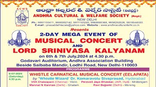 Andhra Cultural amp Welfare Society  Day 1 of 2 Day Mega Event  Musical Concert  672024 [upl. by Einahc806]